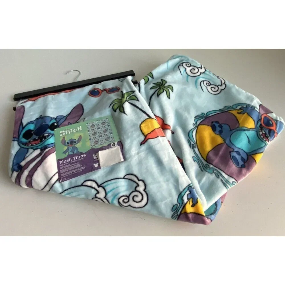 Disney Stitch‎ Soft Throw Blanket 50 X 70” Surfing Tubbing Beach Waves NEW